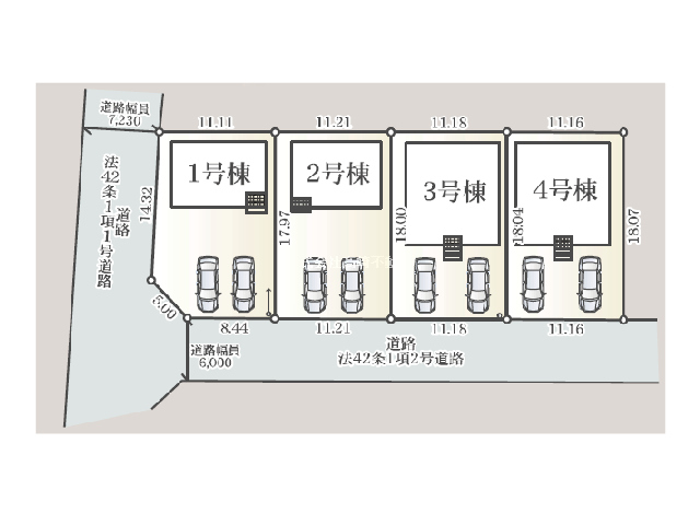 高崎市箕郷町上芝新築区画図